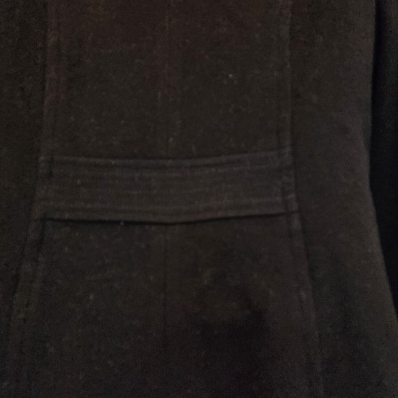 Anne Klein Wool Cashmere Walking Coat Black 10 Classic Quiet Luxury Minimalist - Picture 6 of 16